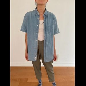Acne Short Sleeve Denim Button Up